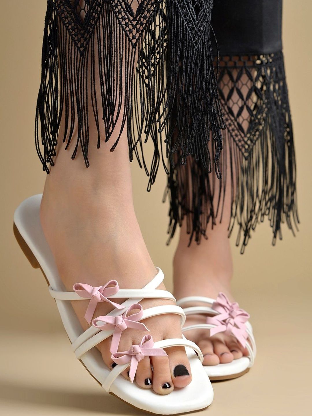 DressBerry Women Open Toe Flats with Bows-picture-23