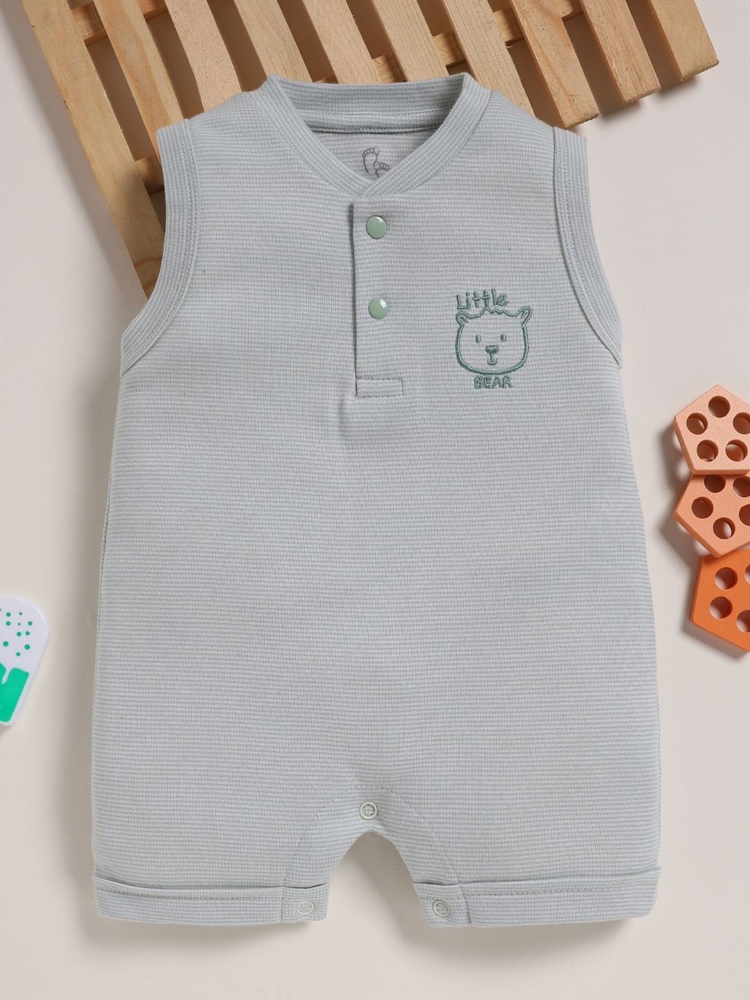 BABY GO Boys Cotton Rompers-image-5