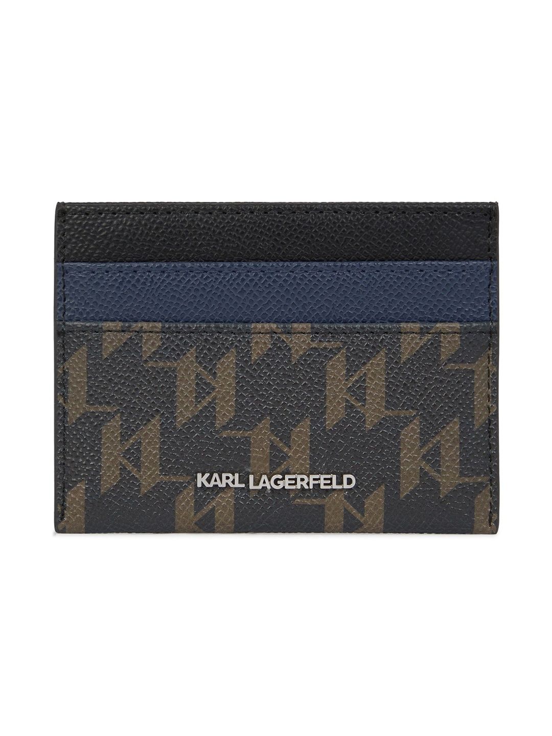 Karl Lagerfeld Men Textured Leather Card Holder-picture-14