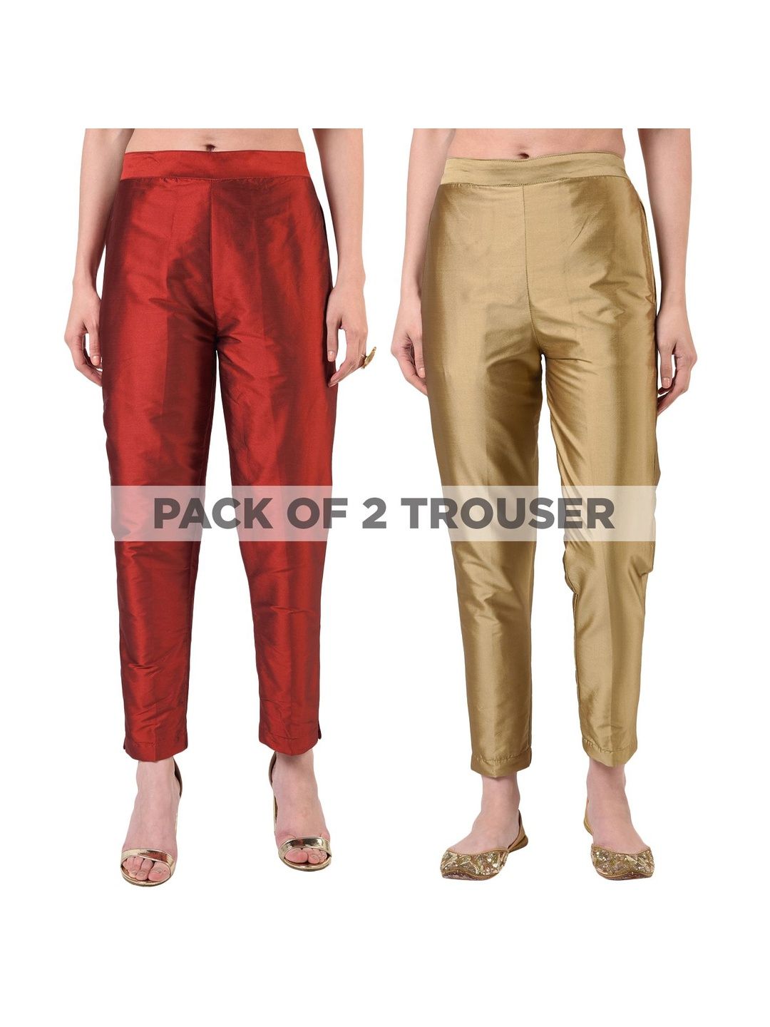 FLOREOS Women Relaxed Easy Wash Trousers-image-13