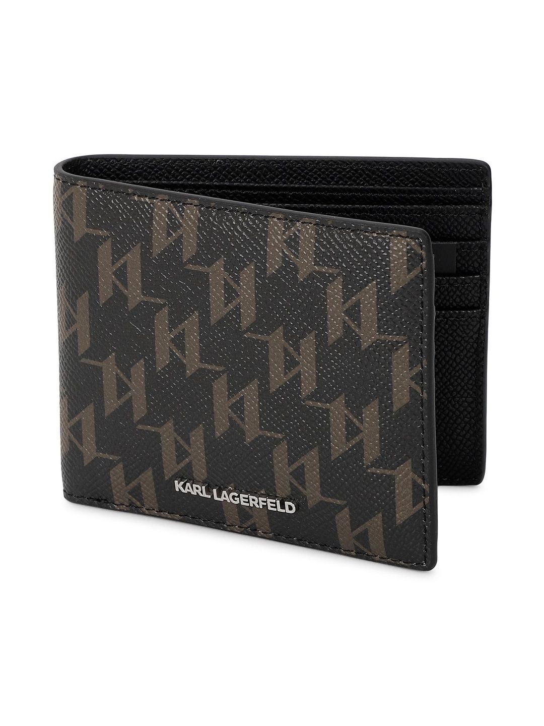 Karl Lagerfeld Men Textured Leather Two Fold Wallet-image-43