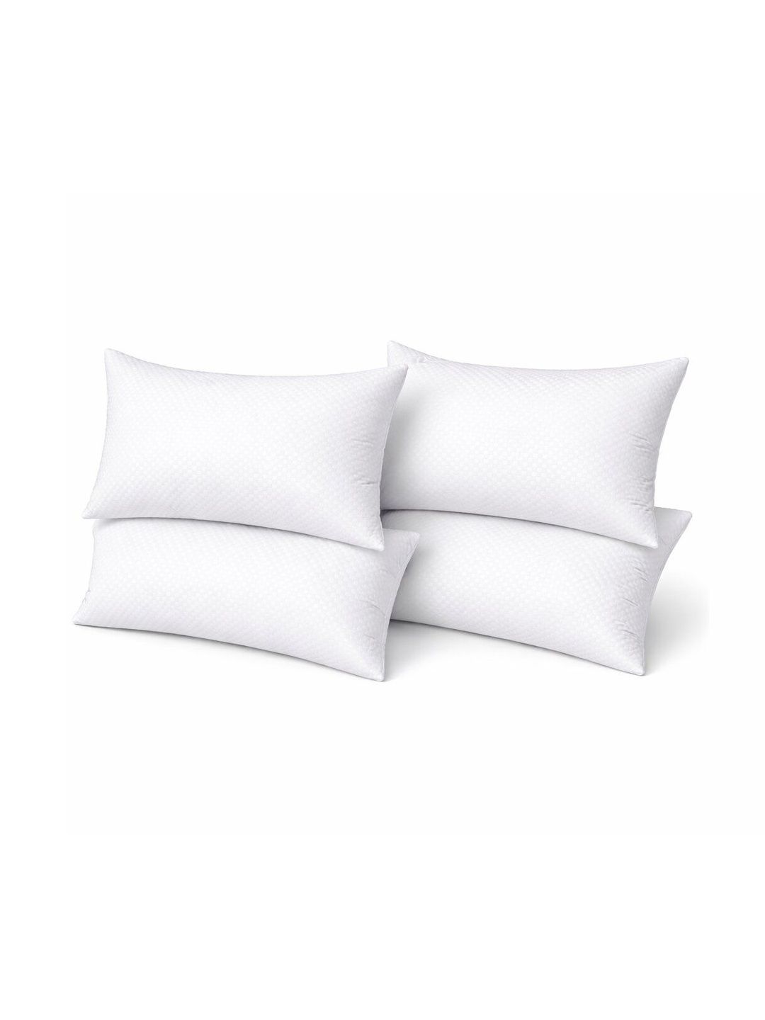 Orchid Pillows White Set of 4 Fibre Filled Cotton Ultra Soft Sleep Pillow-image-29