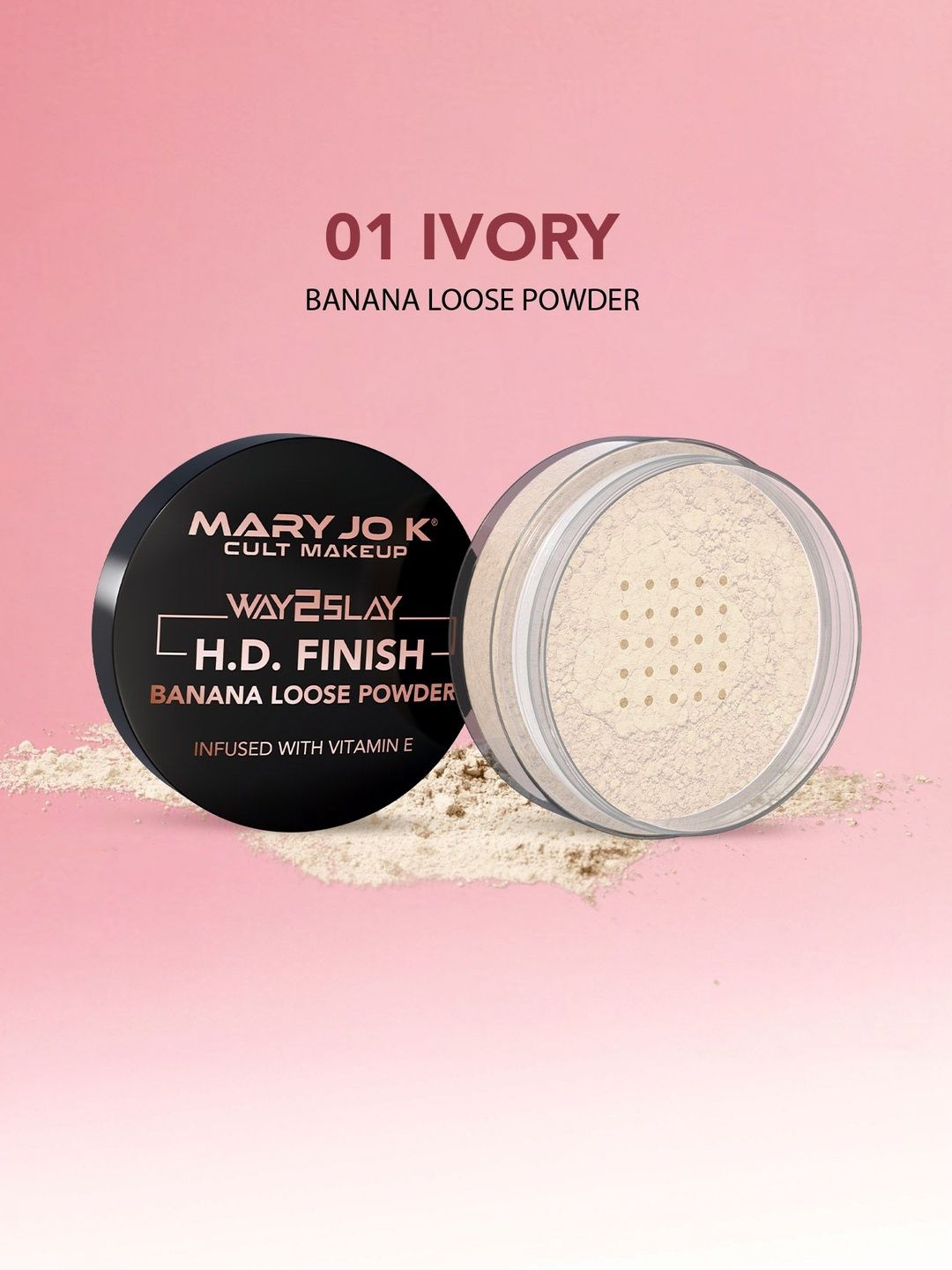 Mary Jo K HD Finish Banana Loose Powder - 15 g - Ivory-01-image-12