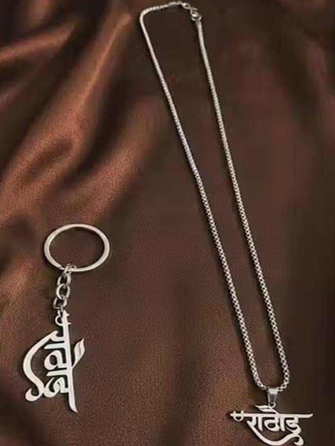 Rolss Silver-Plated Oval Pendants with Chains-picture-34