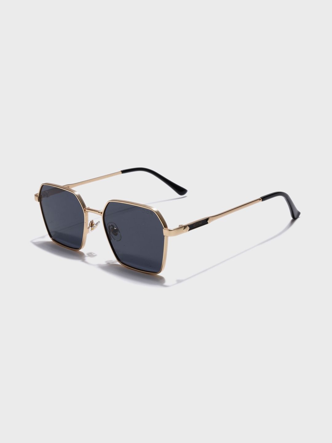 IDOR Unisex Black Lens & Gold-Toned Square Sunglasses with-picture-7