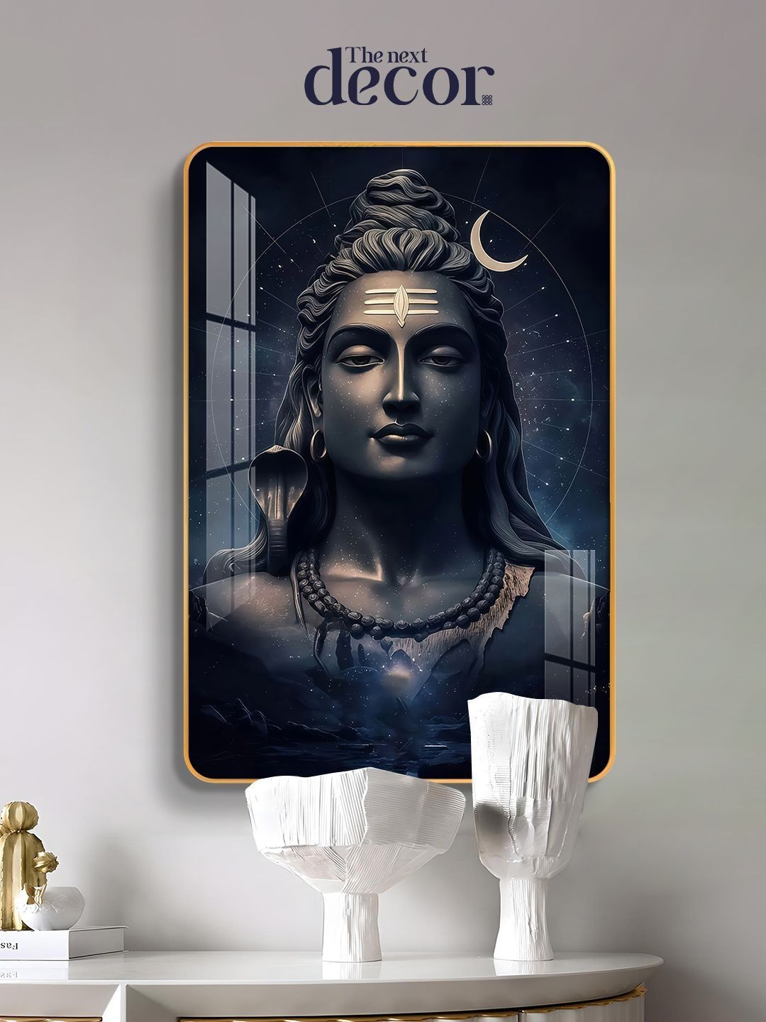 THE NEXT DECOR Multicoloured Single Piece Glass Religious Wall Paintings-picture-21