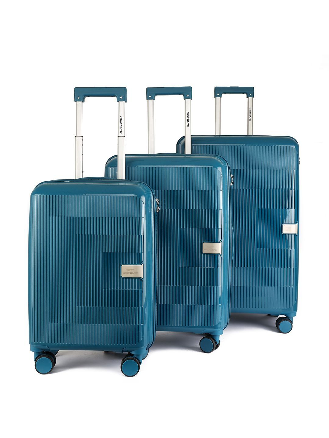Red Tape Set Of 3 Textured Hard-Sided Water-Resistant Trolley Bag-picture-42