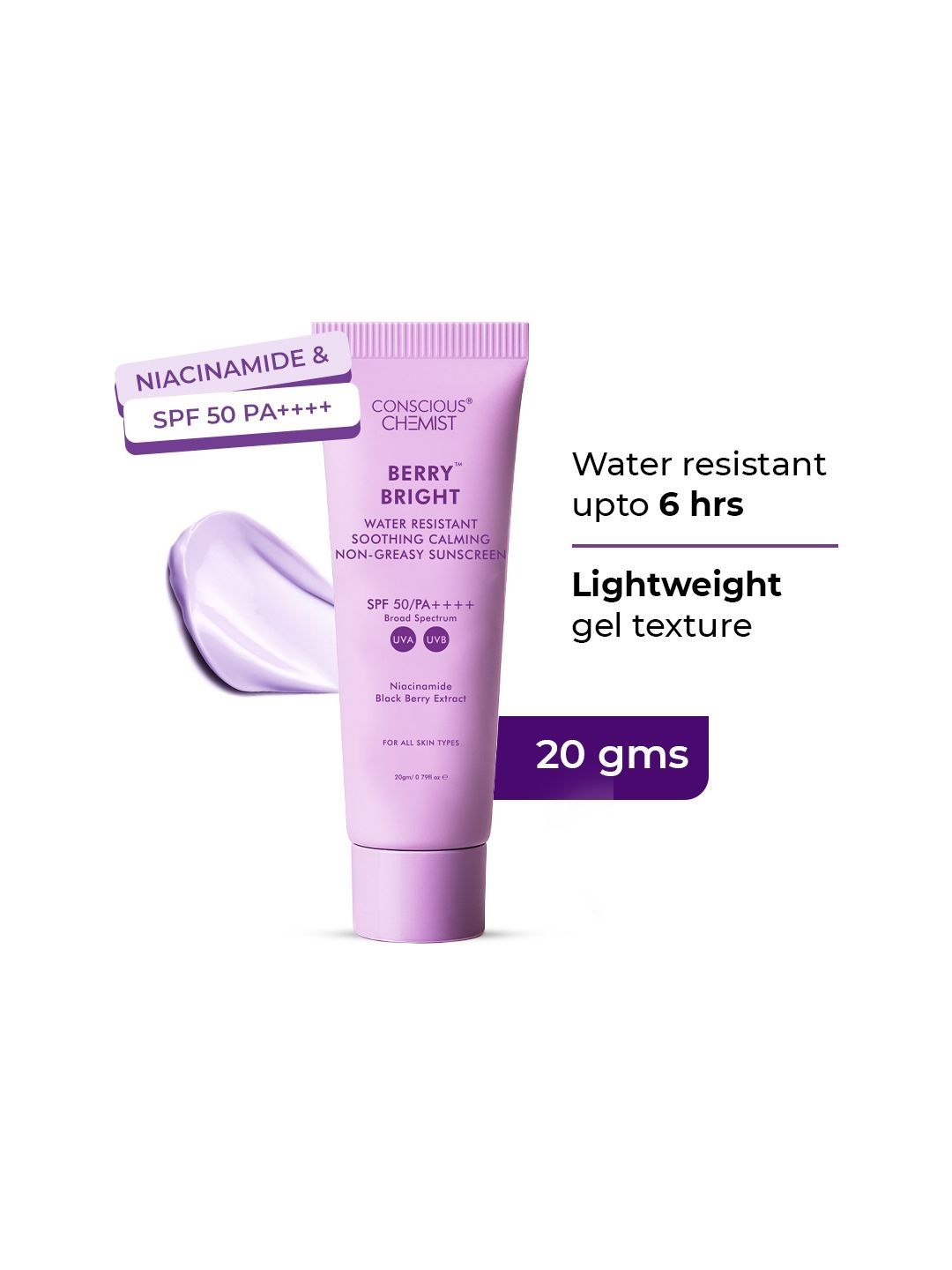 Conscious Chemist Niacinamide Sunscreen SPF 50 - 20 g-image-36