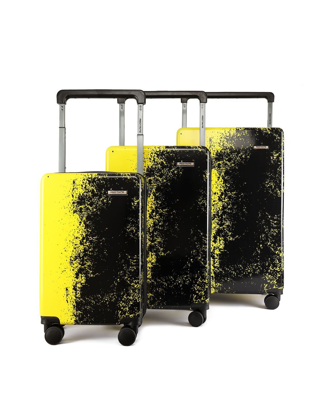 Red Tape Set Of 3 Printed Hard-Sided Water-Resistant Trolley Bag-image-27