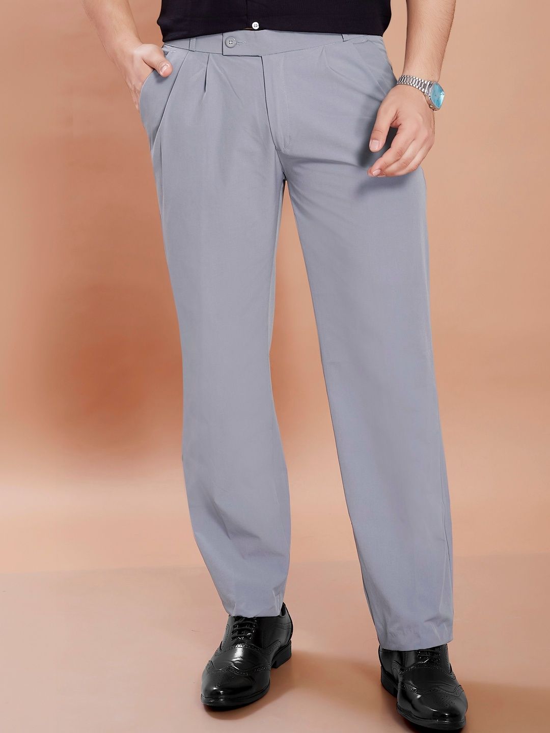 R.Code by The Roadster Life Co. Men Loose Fit Trousers-image-45