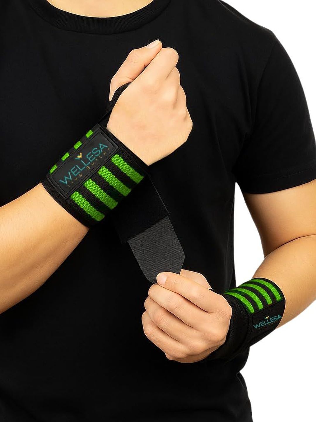 Wellesa Set Of 2 Striped Wristbands-picture-26