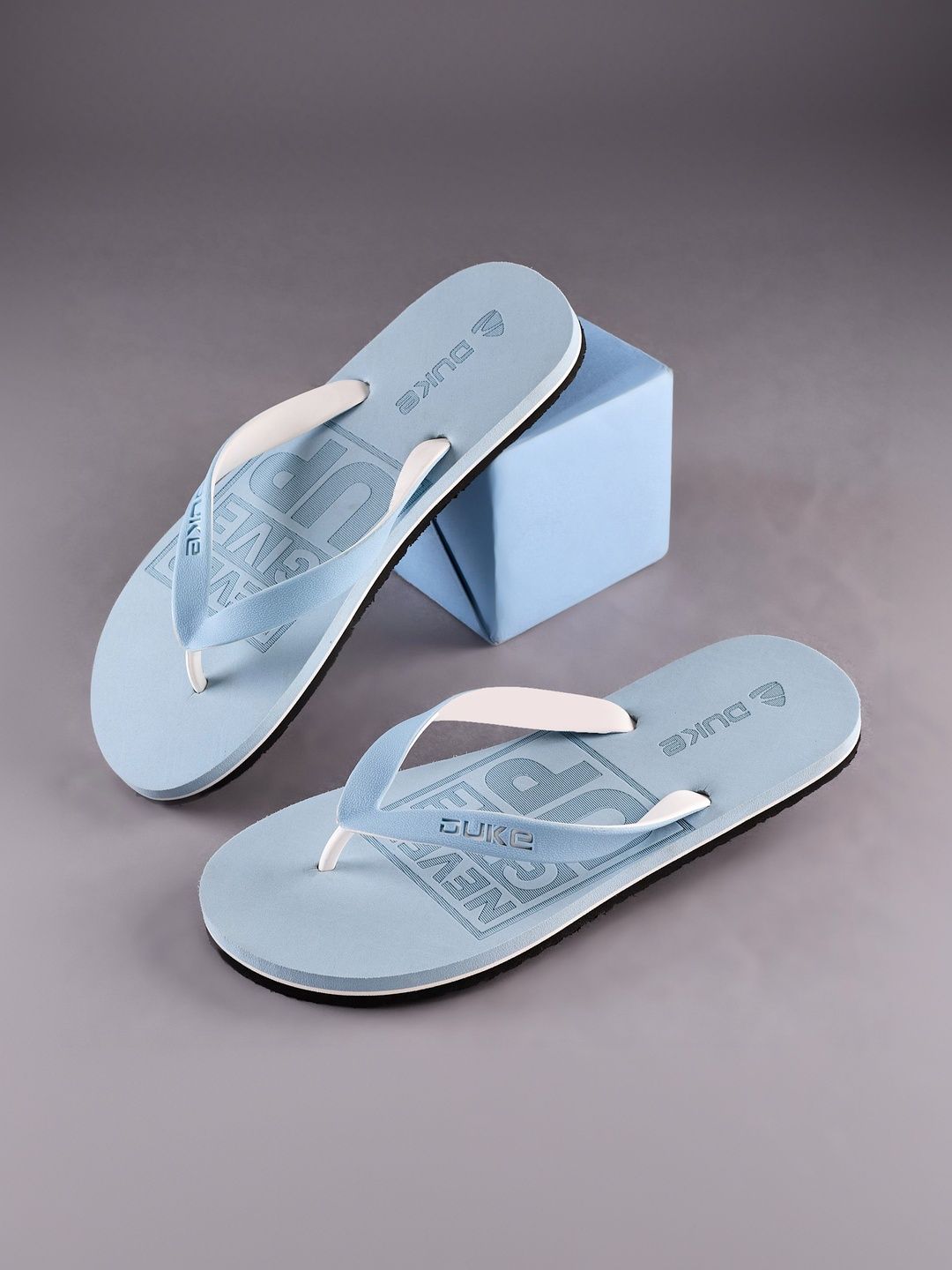 Duke Men Printed T-strap Flip Flops-picture-34