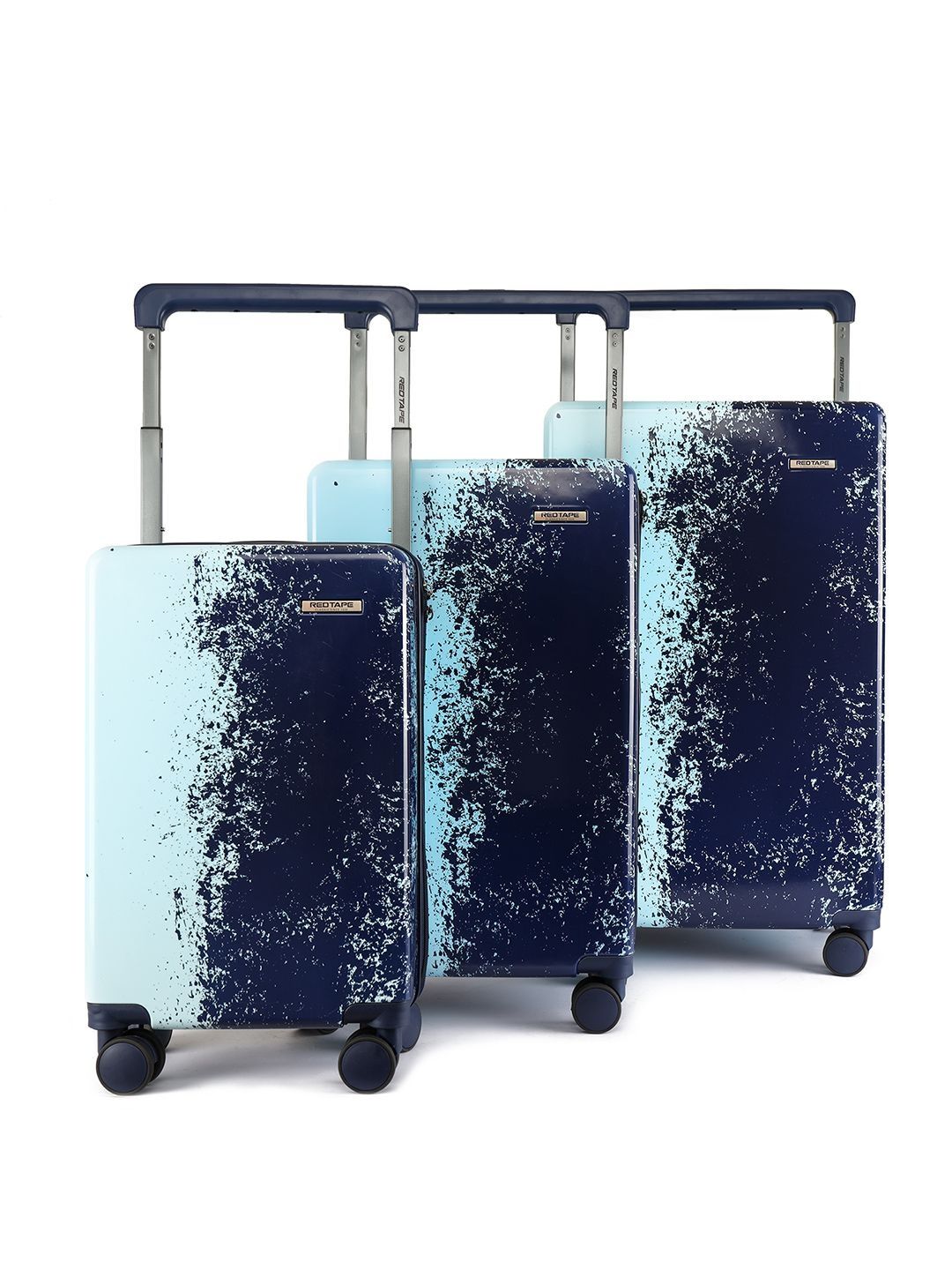 Red Tape Set Of 3 Printed Hard-Sided Water-Resistant Trolley Bag-image-28