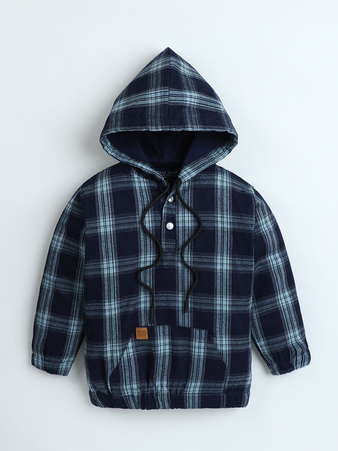 Polka Tots Boys Checked Pure Cotton Casual Sweatshirts-picture-10