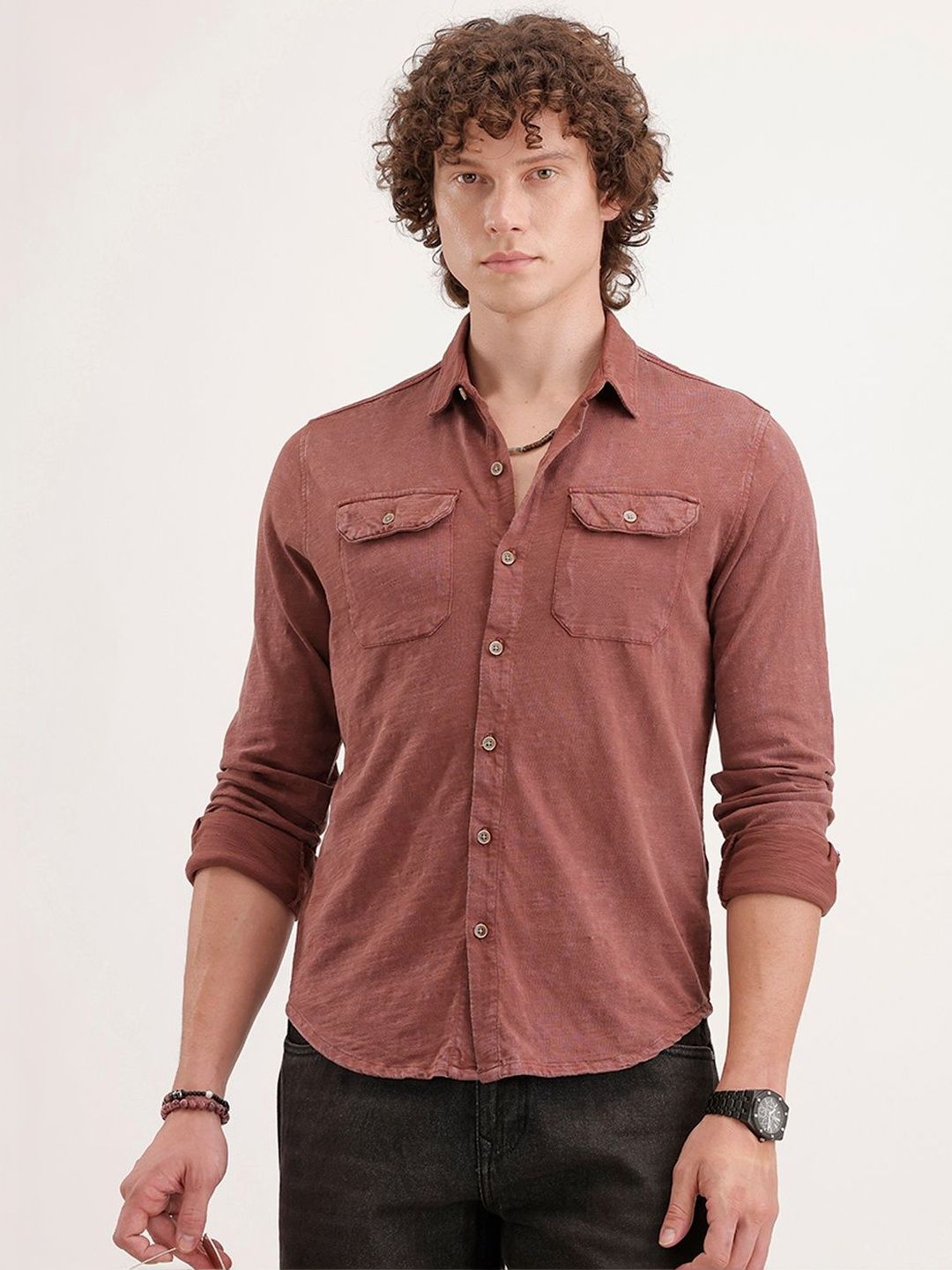 WROGN Men Slim Fit Casual Shirt-picture-14