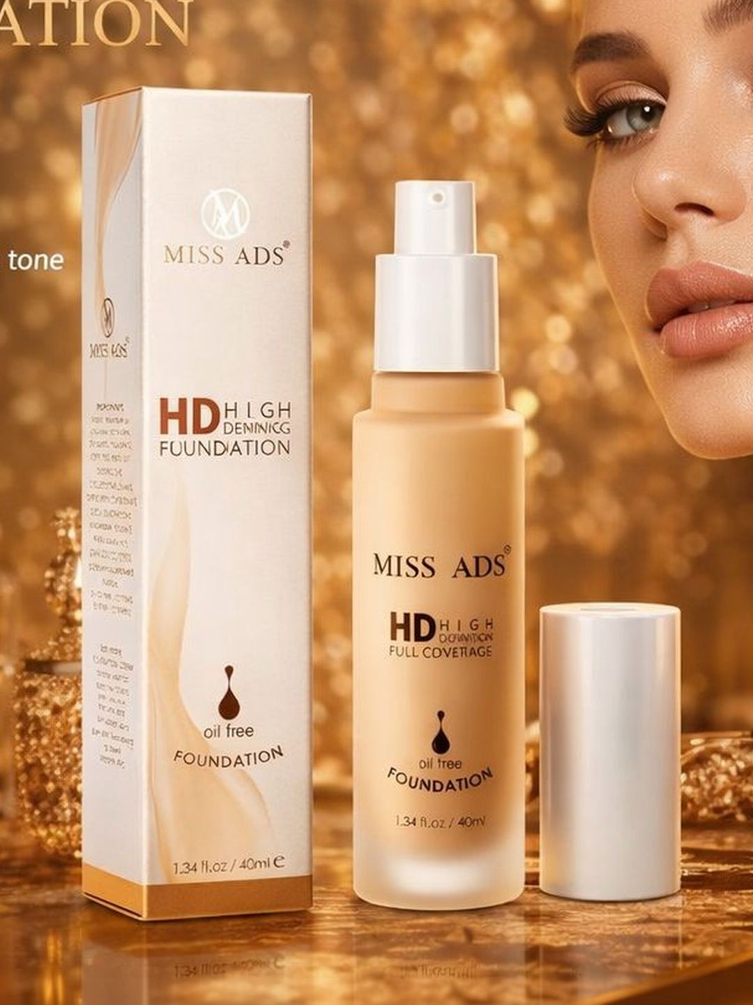 MISS ADS HD Full Coverage Foundation - 40 ml - Shade - C21-picture-16