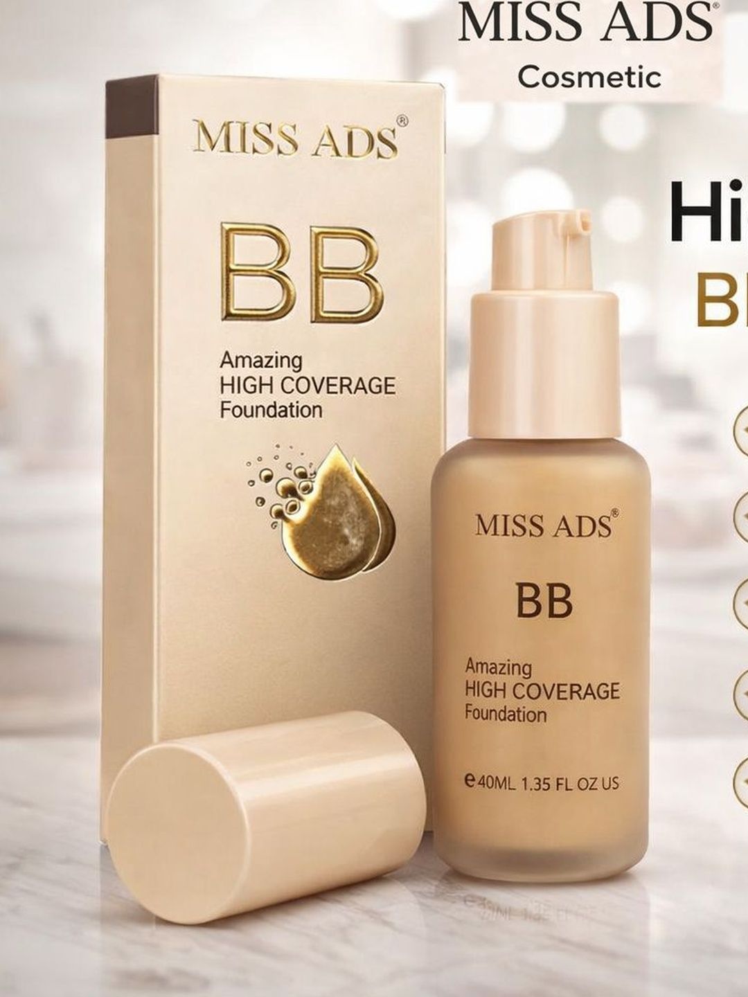 MISS ADS BB Amazing High Coverage Foundation - 40 ml - MAFC24-picture-19