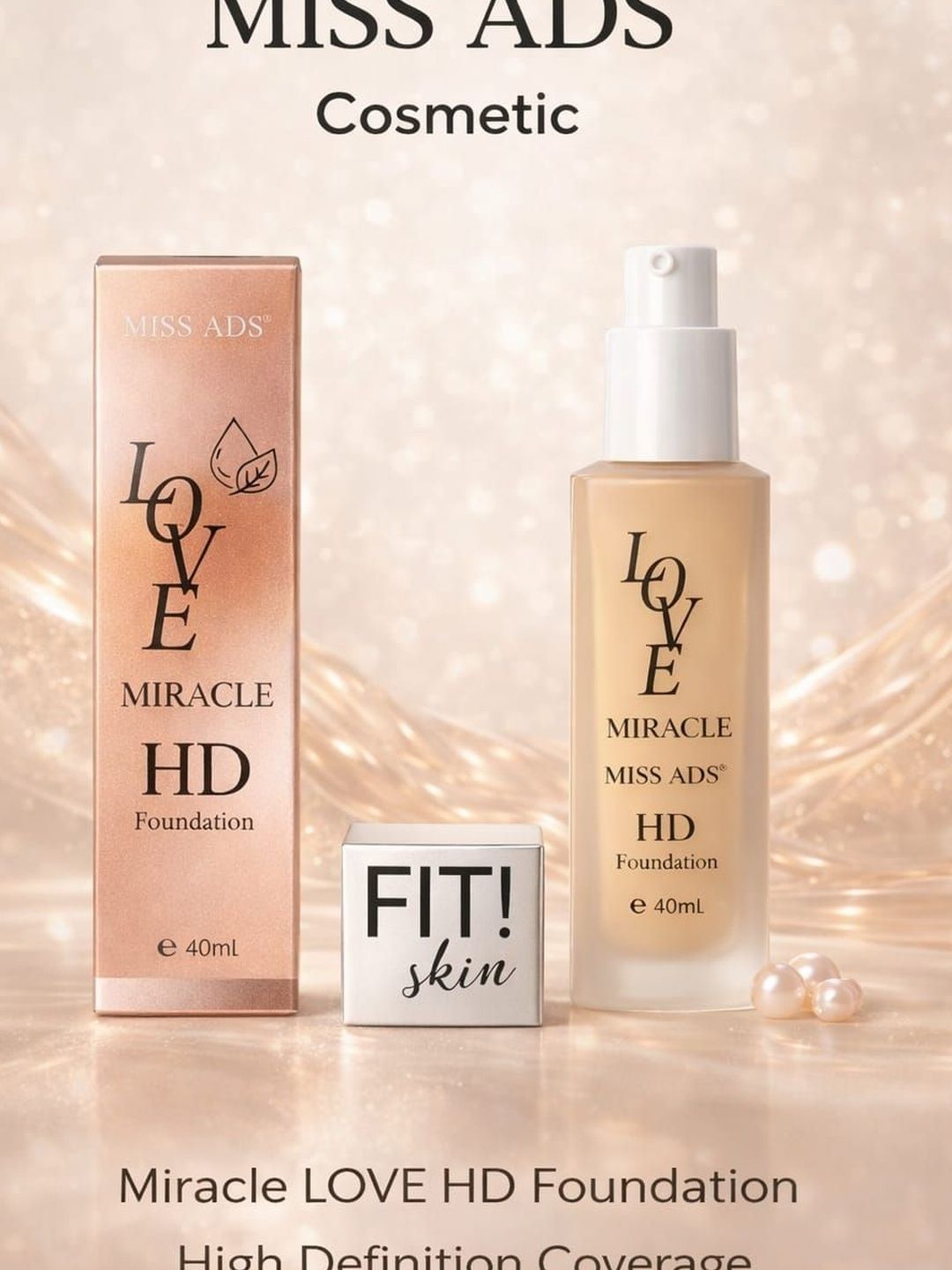 MISS ADS HD Miracle Foundation - 40 ml - Shade - C25-image-39