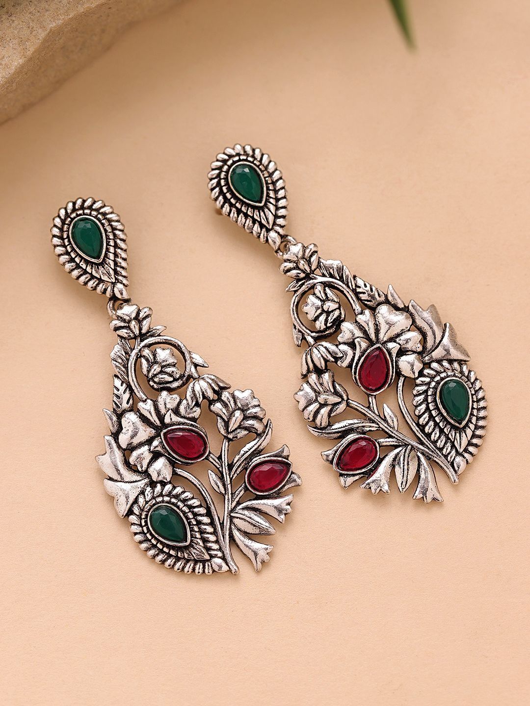 Voylla Floral Drop Earrings-picture-49