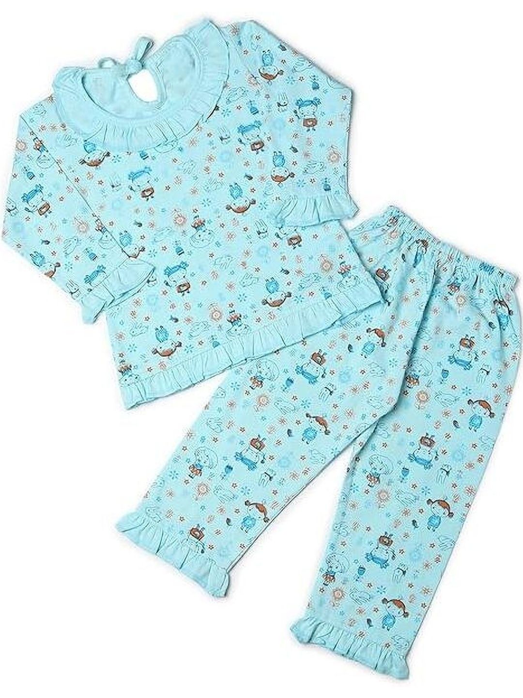 CHICLIFT Girls Printed Shirts With Trousers-image-3