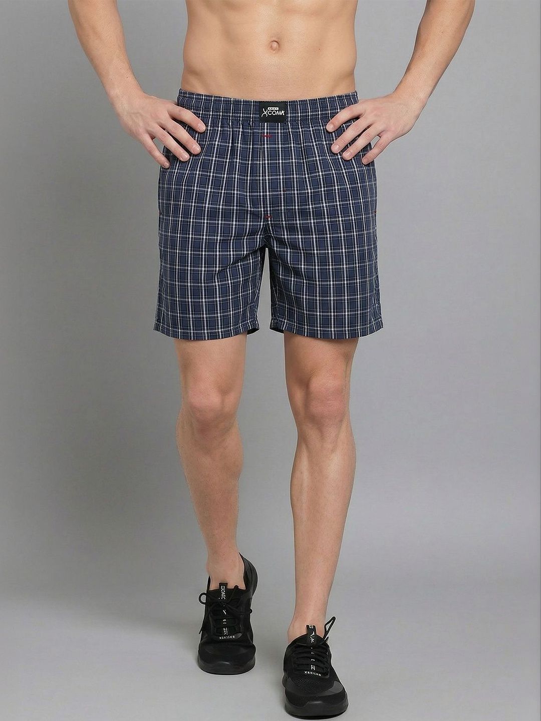 AMUL COMFY Checked Combed Cotton Mid-Rise Boxers-picture-11