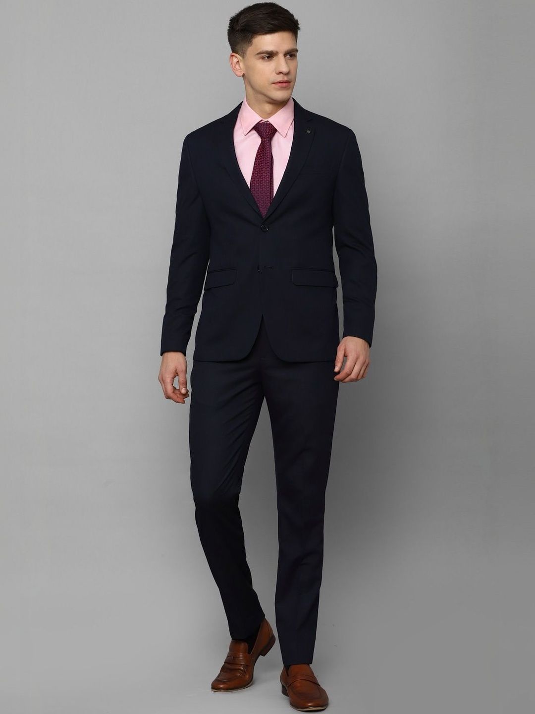 Louis Philippe Slim-Fit Single-Breasted Two-Piece Suit-image-25