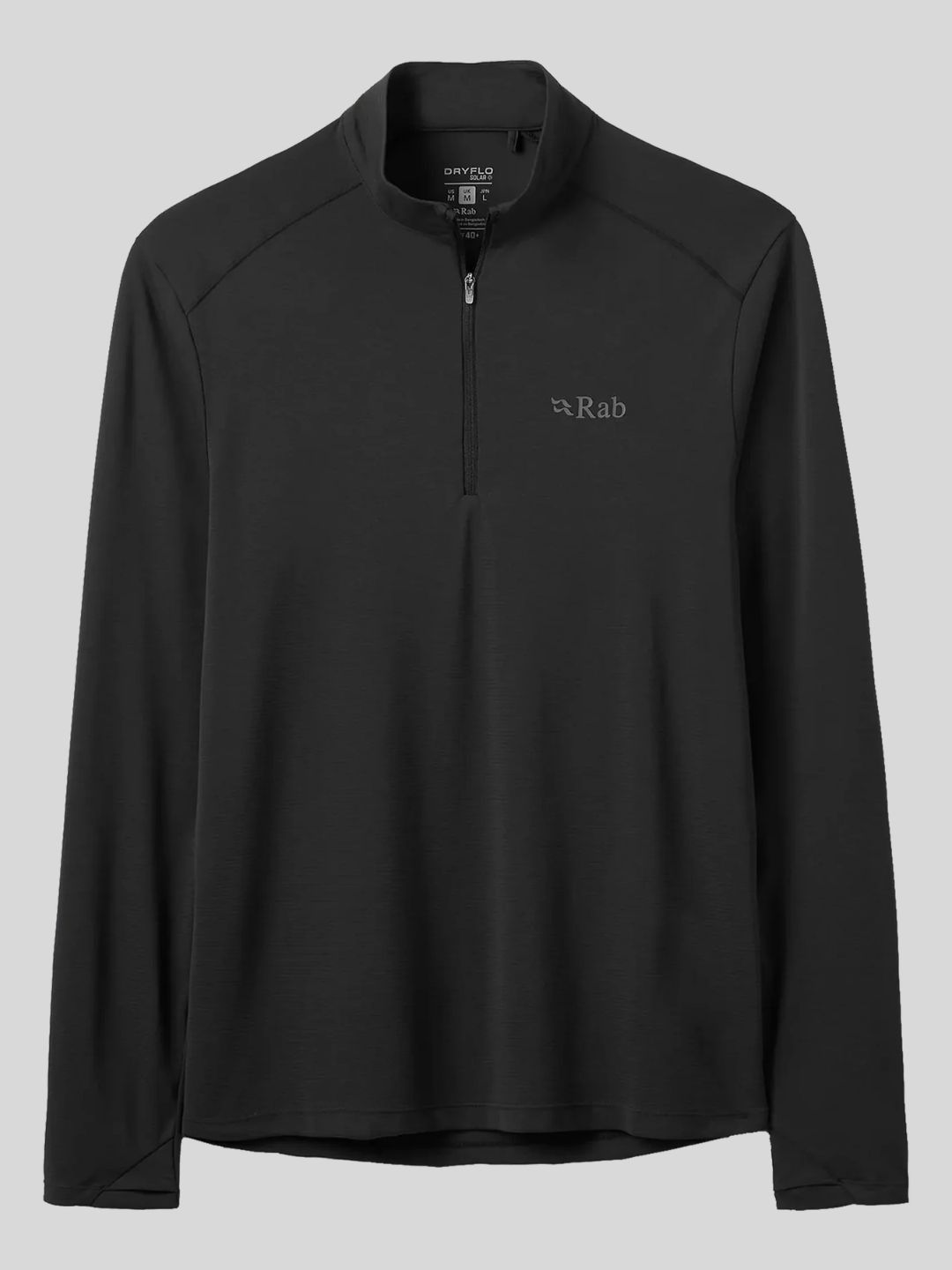 Rab Men's Force Long Sleeve Baselayer Zip Top Black Tshirts-picture-13