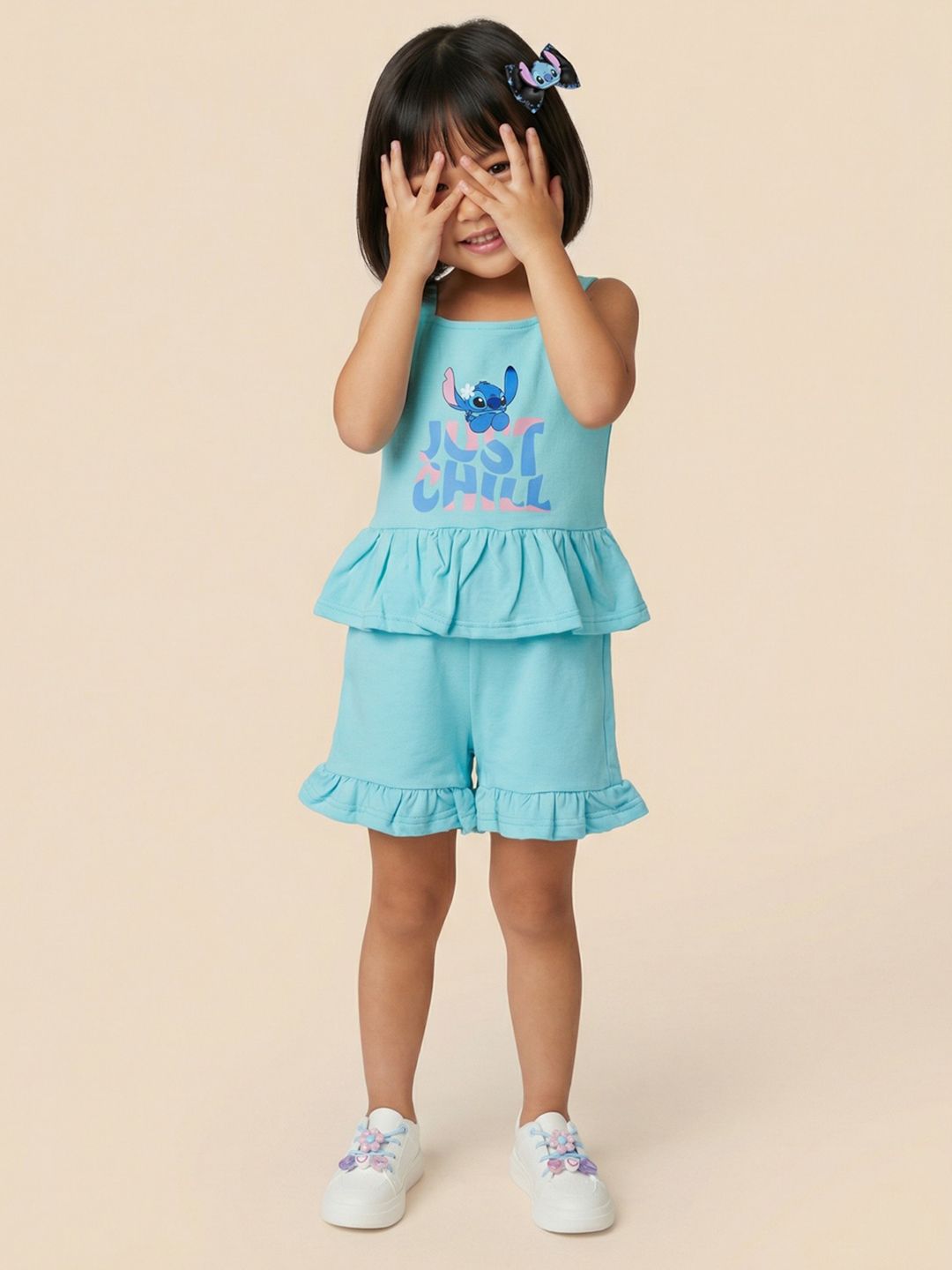 Nauti Nati Girls Printed Basic Jumpsuit with Ruffles-picture-57