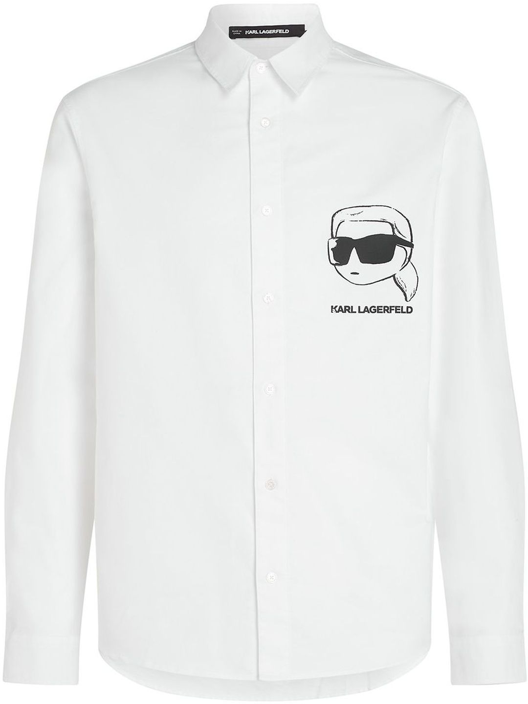 Karl Lagerfeld Men White Ikonikon Sketch Shirts-picture-29