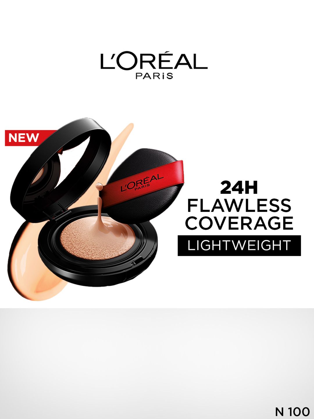 LOreal Paris Infallible Cushion Foundation with Glass-Skin Finish 11g - Shade N100-picture-11