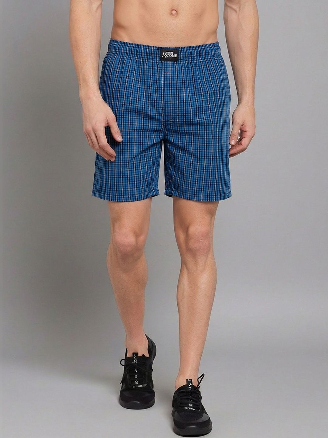 AMUL COMFY Checked Cotton Mid-Rise Boxers-picture-39