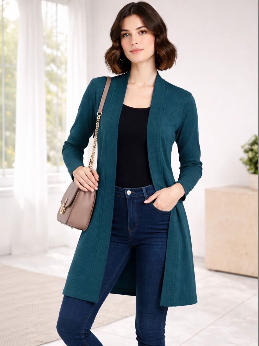 SZN Women Longline Shrug-picture-50