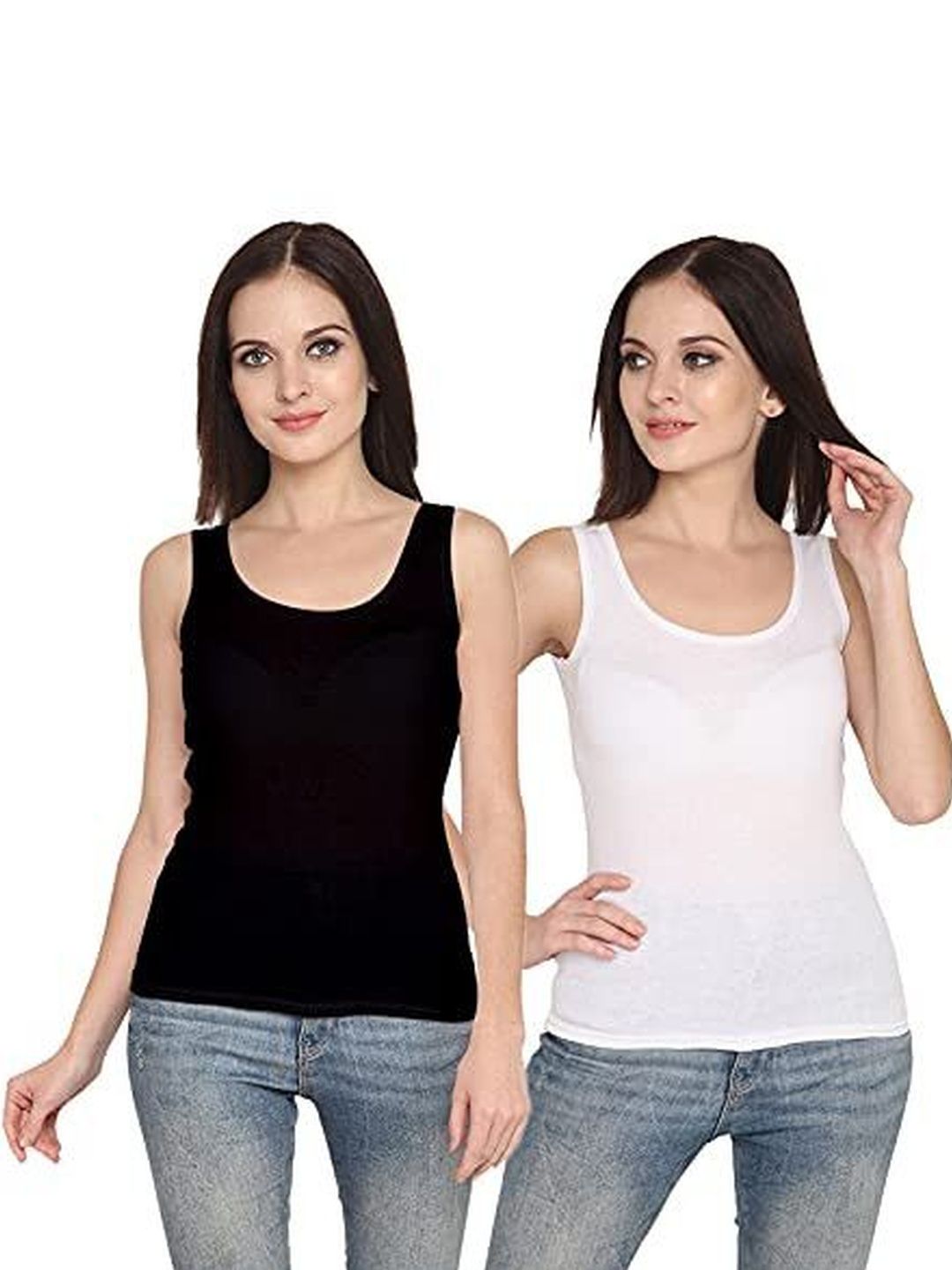 ZOLDY Pack Of 2 Cotton Lightly Padded Camisoles-picture-16