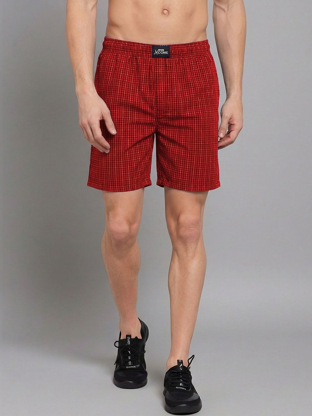 AMUL COMFY Checked Combed Cotton Mid-Rise Boxers-picture-12