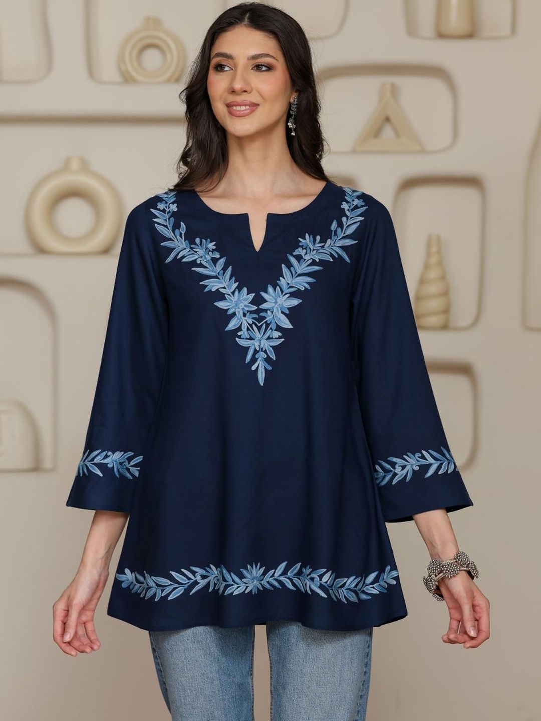 QAZMI Embroidered Kurti-picture-53