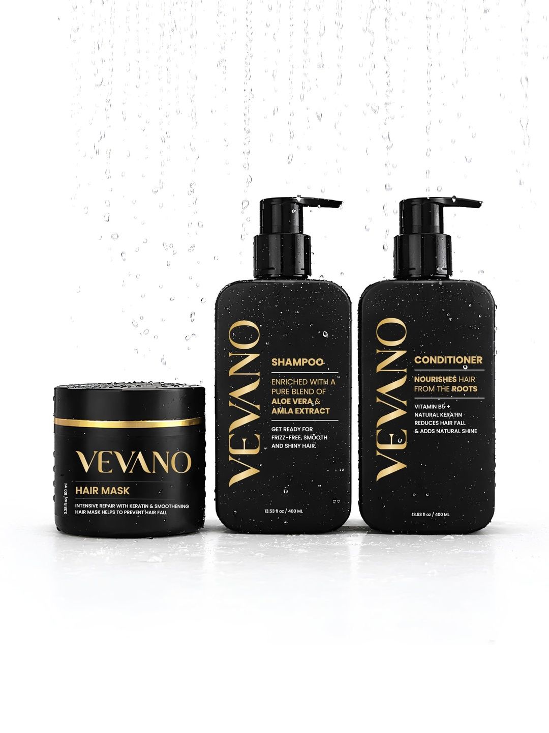 VEVANO Set Of 3 Hair Mask- 100 ml- Shampoo & Conditioner- 400 ml Each-image-36