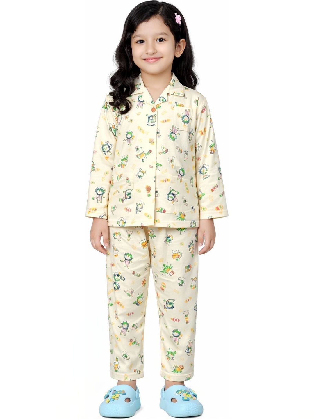 CHICLIFT Girls Printed Nightdress-image-34
