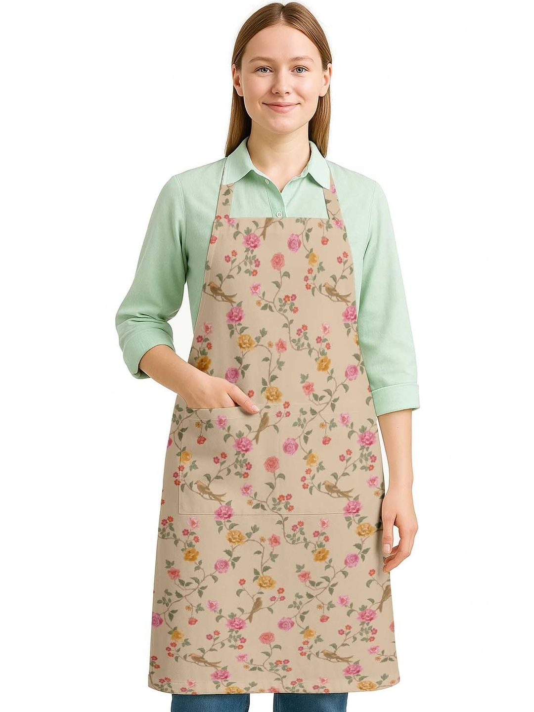 Vargottam Beige Printed Cotton Aprons-image-38