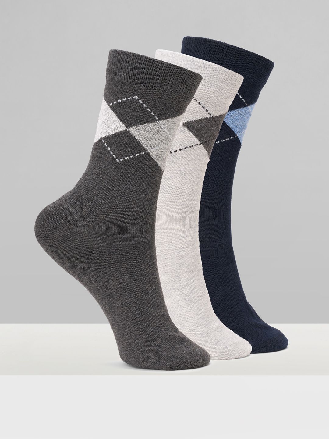 Urban Ranger by pantaloons Men Pack of 3 Cotton Blend Assorted Socks-image-35