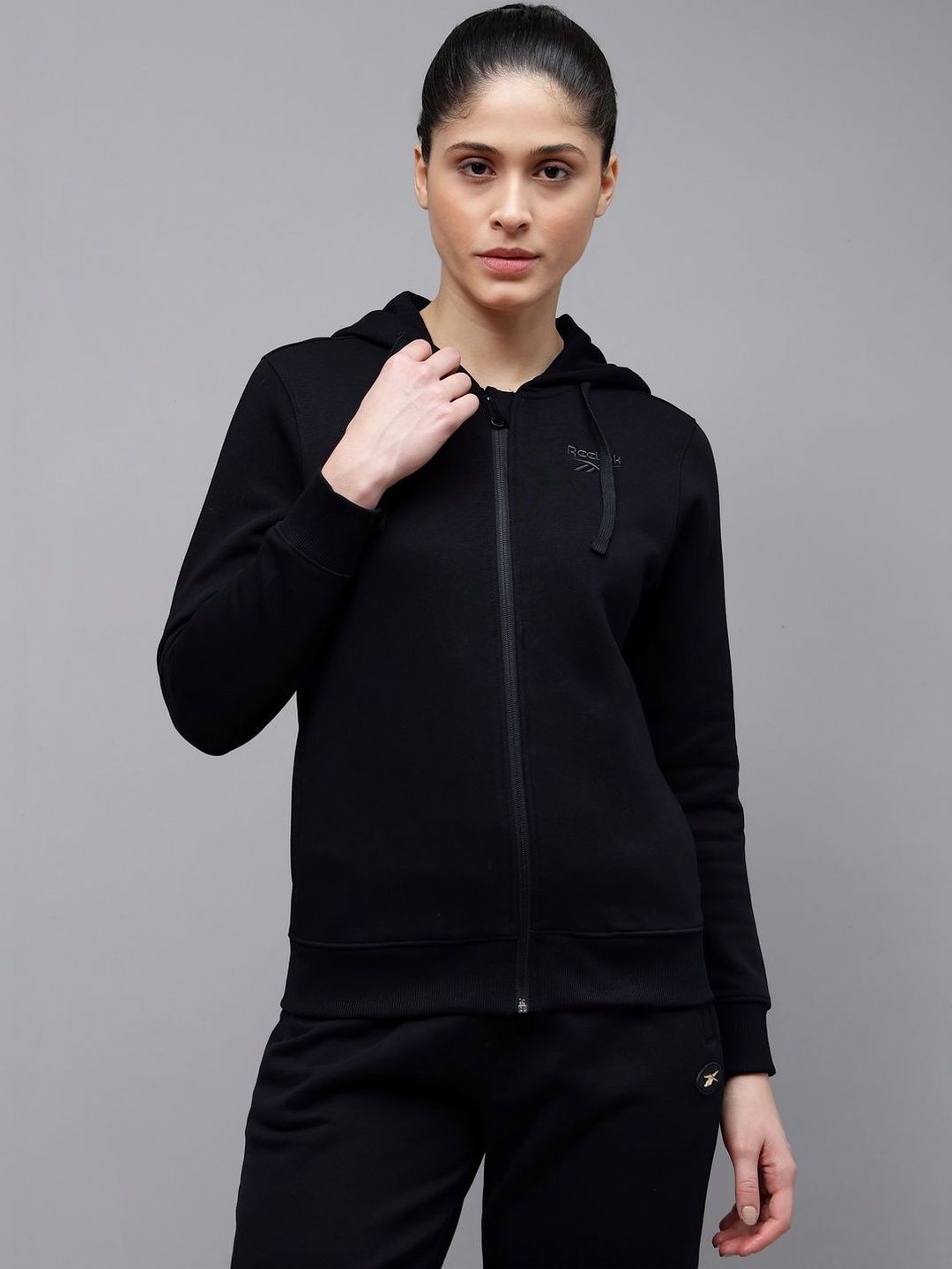Reebok Cotton Hooded Open Front Jacket-picture-14