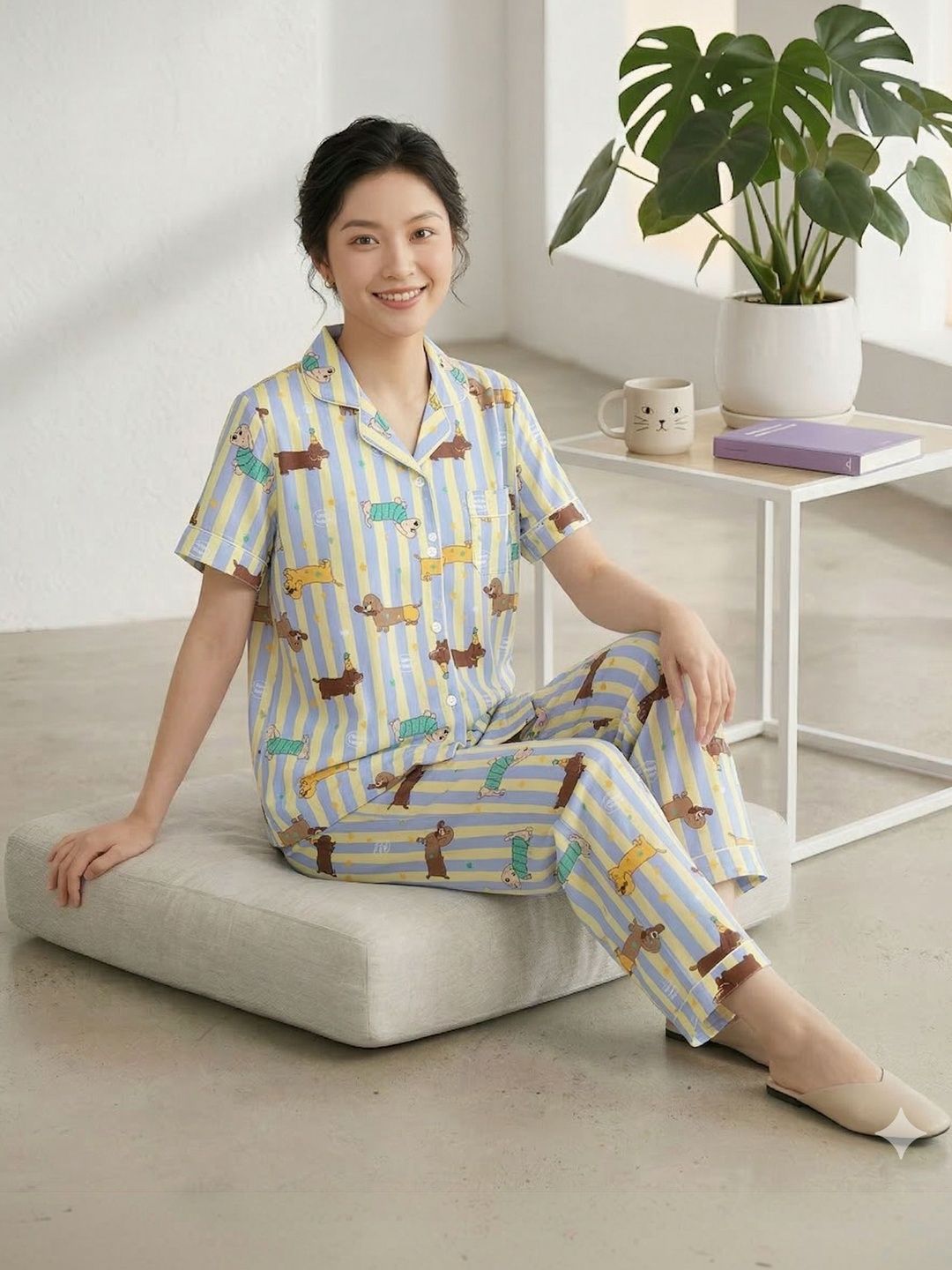 Stem Rope Women Printed Night suit-picture-21