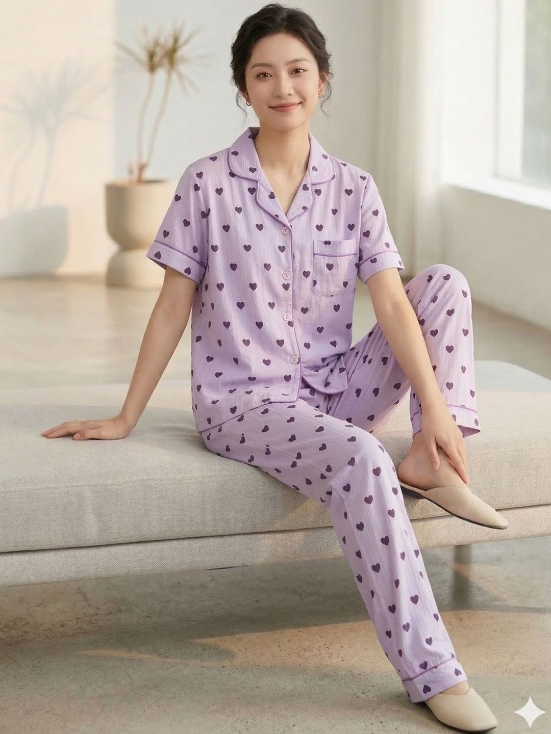 Stem Rope Women Printed Night suit-picture-28