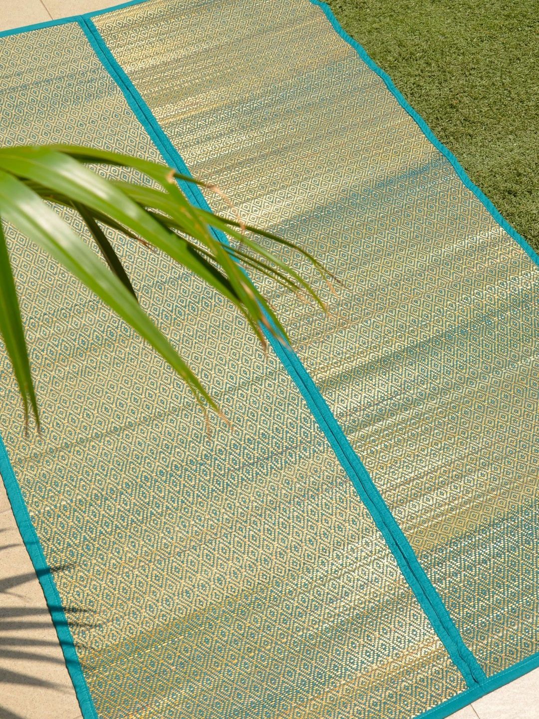 DHARINI Teal No Shredding Floor Mat-picture-13