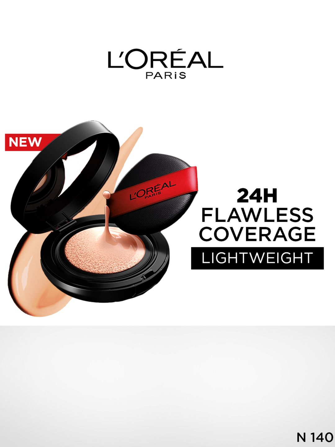 LOreal Paris Infallible Cushion Foundation with Glass-Skin Finish 11g - Shade N140-image-49