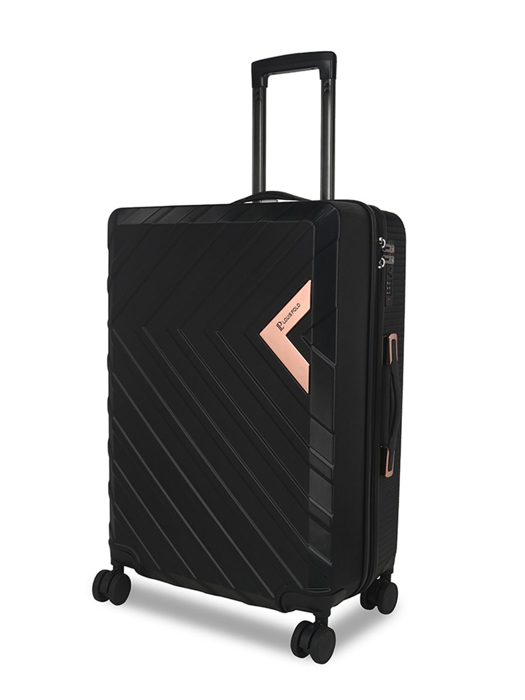 LOUIS POLO VeeZoom Textured 360-Degree Rotation Medium Trolley Suitcase - 81 L-picture-17
