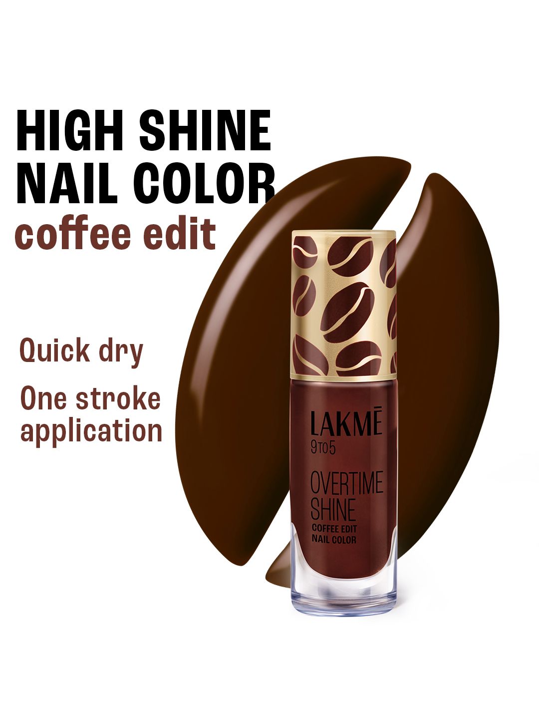 Lakme 9 to 5 Overtime Shine Coffee Edit Nail Polish 6ml - Americano Edge 11-picture-13