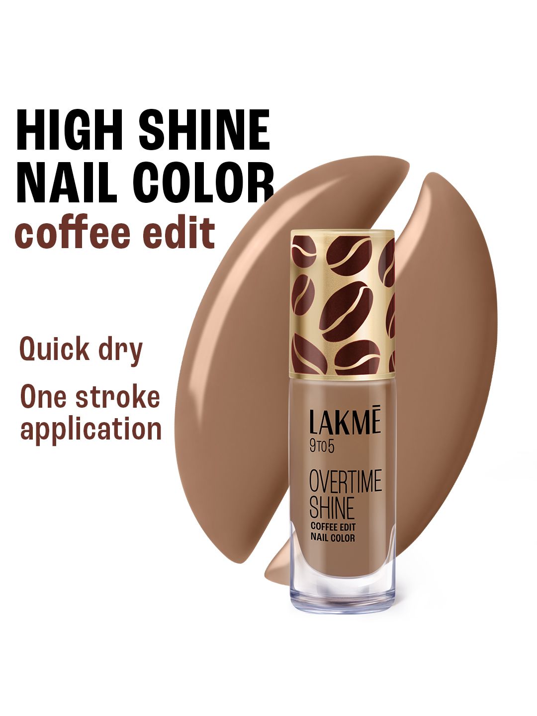 Lakme 9 to 5 Overtime Shine Coffee Edit Nail Polish 6ml - Caramel Drizzle 06-picture-11