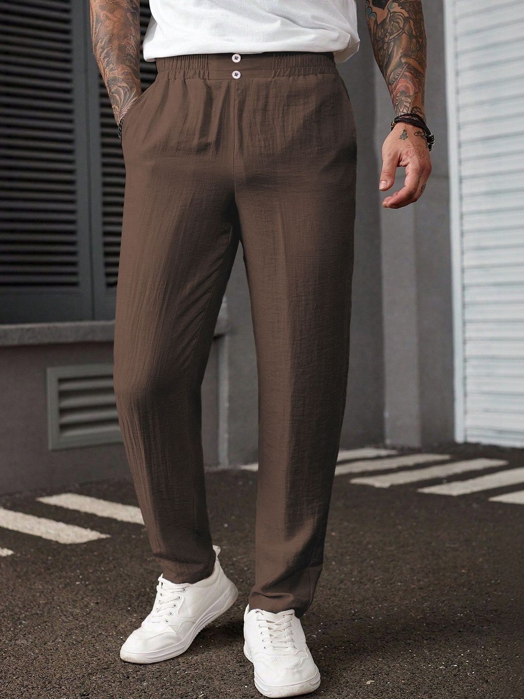 TAGDO FASHION Men Pleated Trousers-image-22