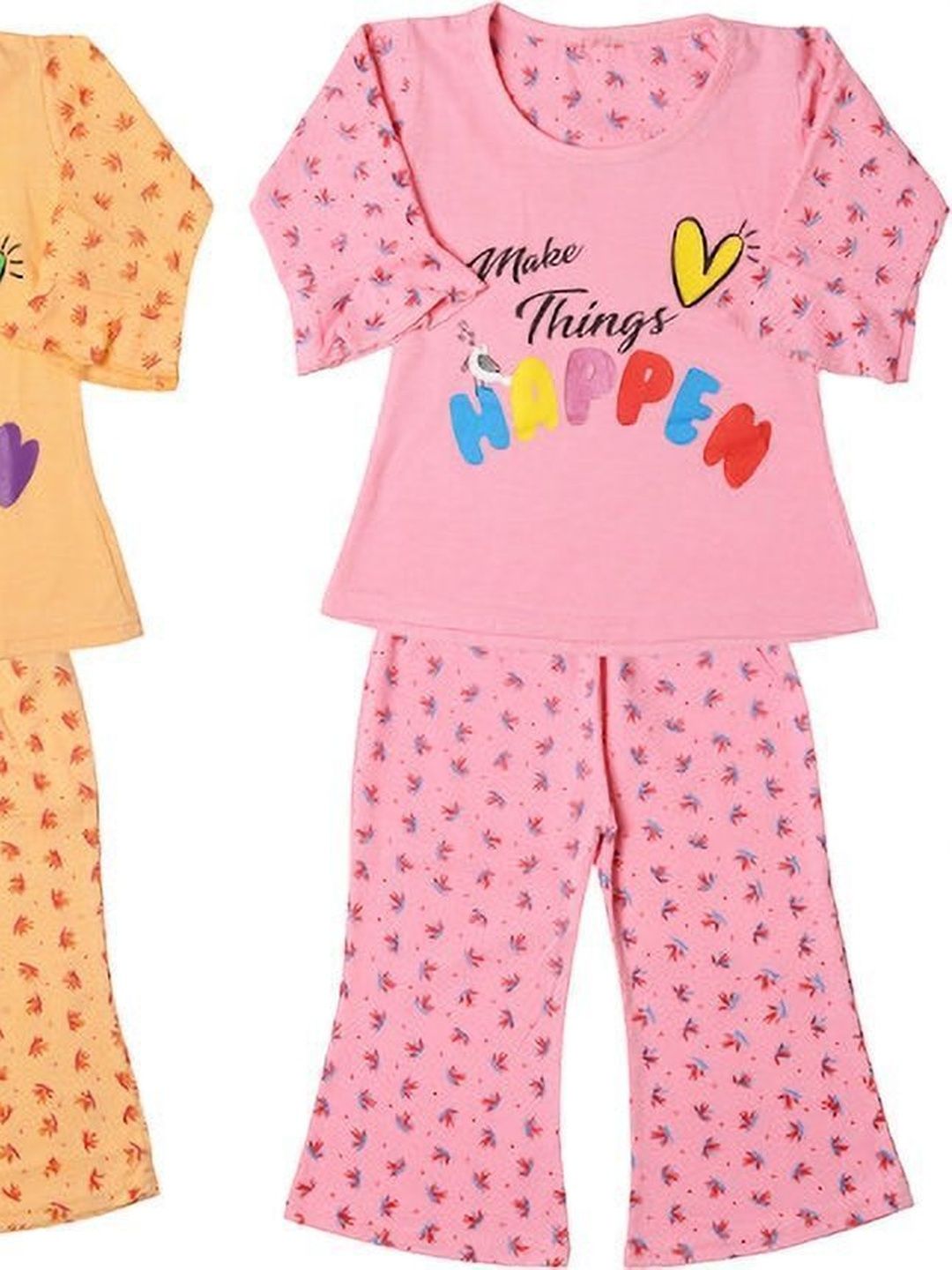 CHICLIFT Girls Pack Of 2 Printed Shirts With Trousers-image-2