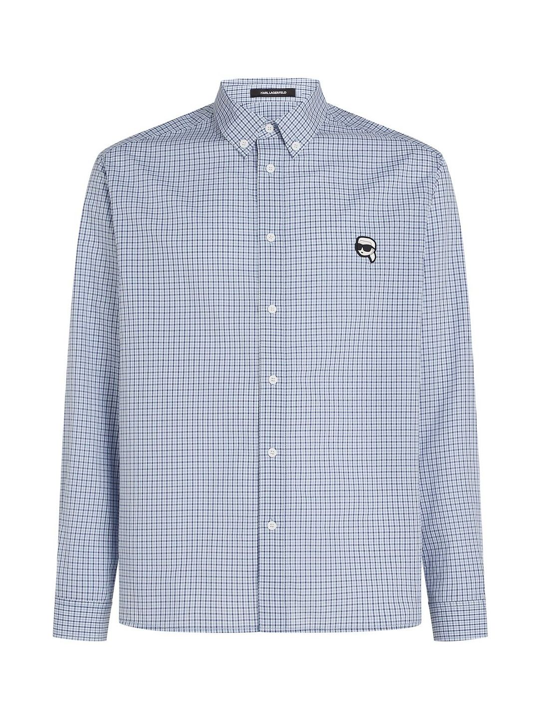 Karl Lagerfeld Men Blue Ikon Checked Shirts-image-2